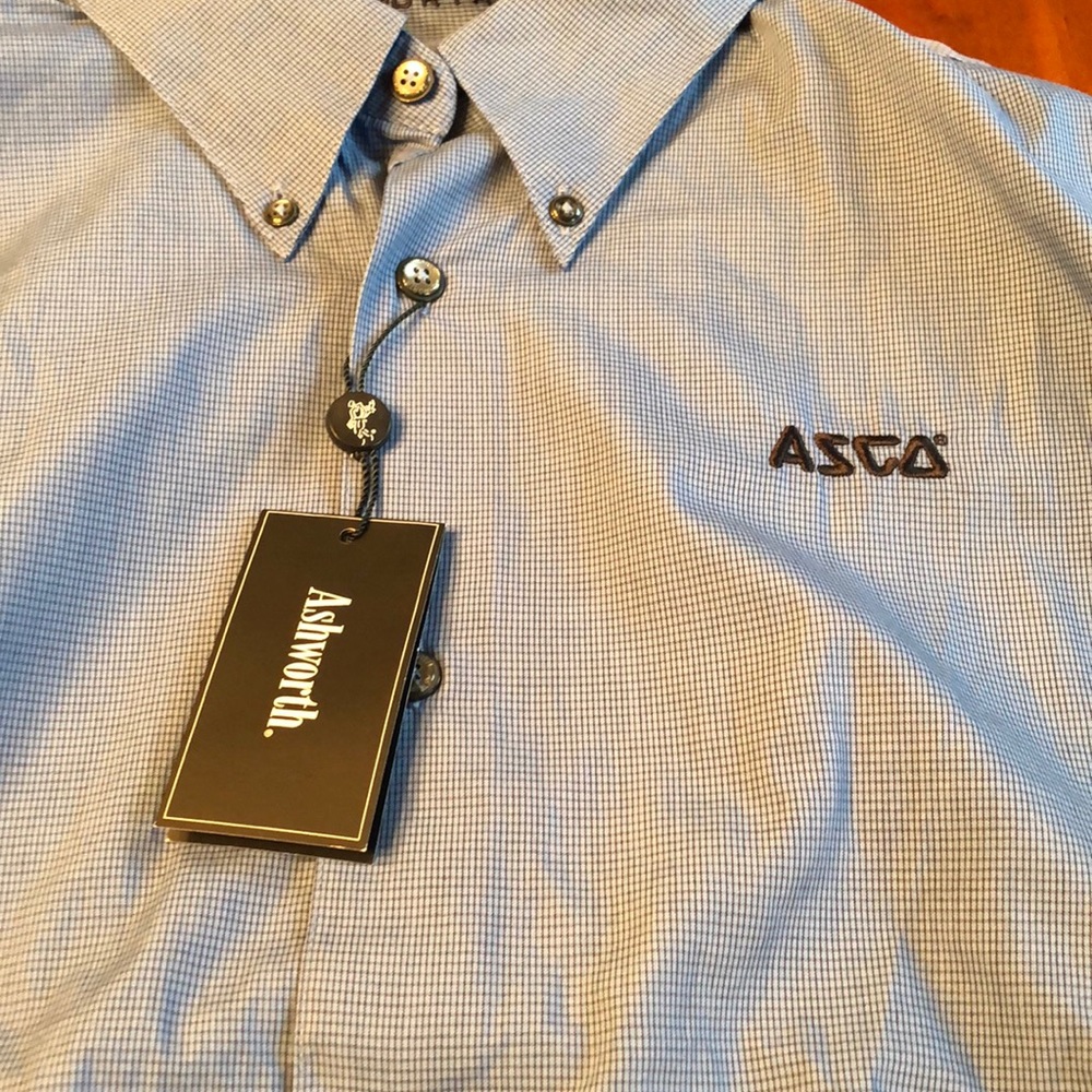 NWT Ashworth Beautiful Blue Dress Shirt XL